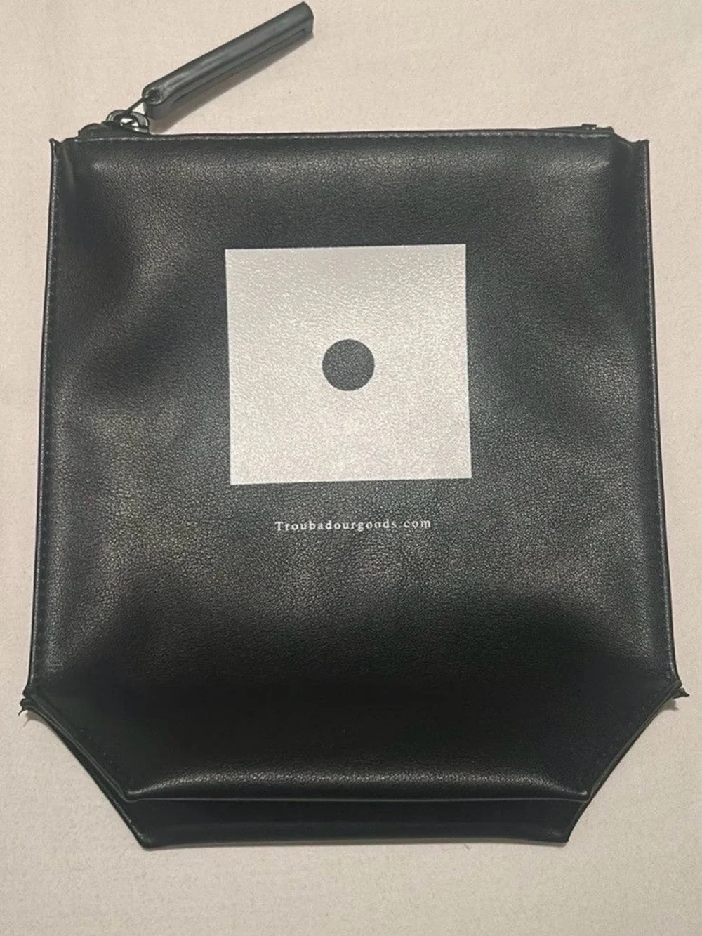 Troubadour black leather